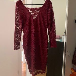 VENUS red lace dress size Small